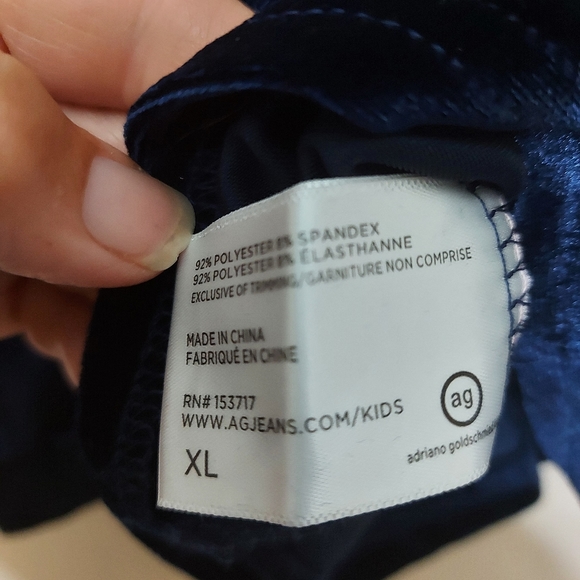 Adriano Goldschmied velvet long sleeve ruffle top - Picture 6 of 6